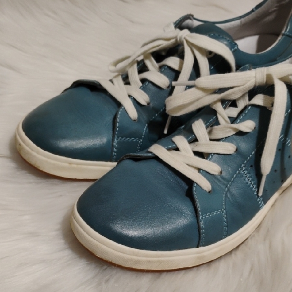 Josef Seibel Blue/White Sneakers Classic Low-Top Design Sz.38/8 - Picture 3 of 12